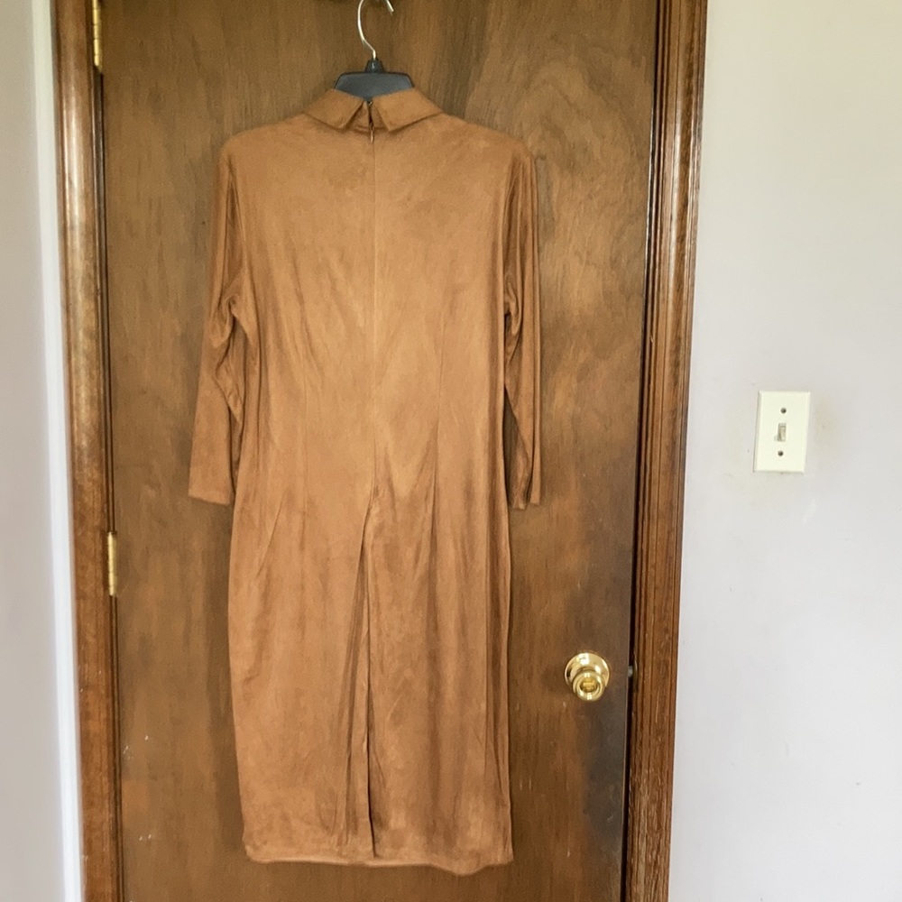 Sami & Jo camel colored collared dress size L - Picture 8 of 17